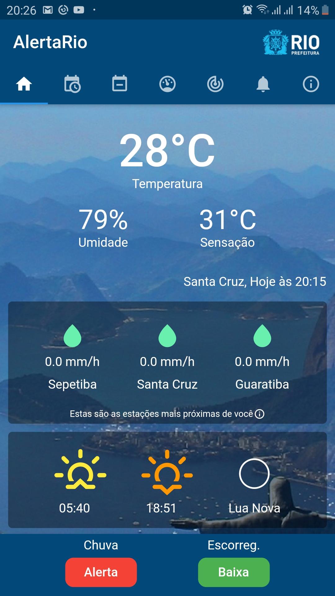 Android application AlertaRio screenshort