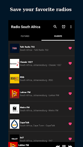 Radio South Africa: FM Radio Screen 2