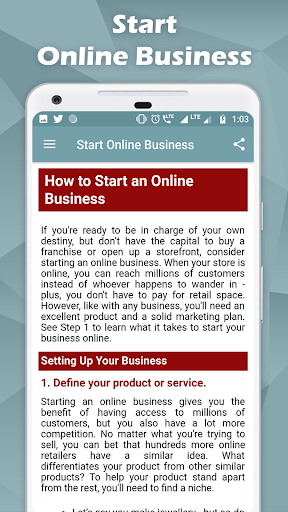 Start Online Business Tips Screen 2