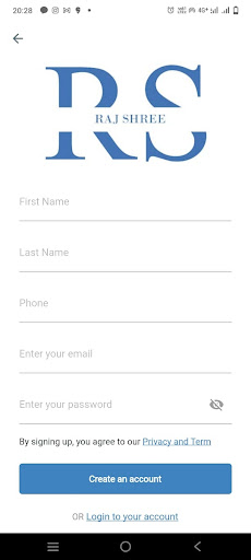 Android application Raj Shree screenshort