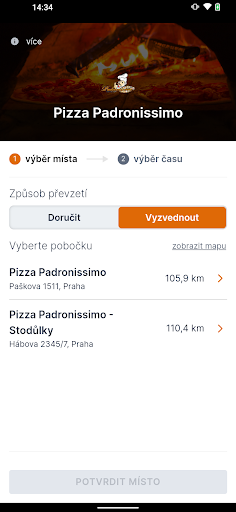 Android application Pizza Padronissimo screenshort