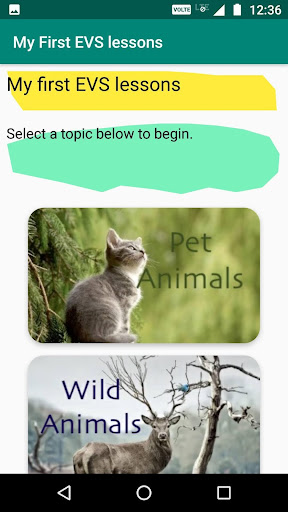 EVS lessons for Children Screen 2