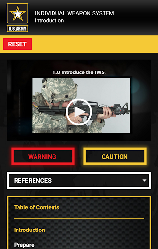 Android application Individual Weapon System screenshort