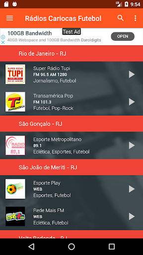 Rádios Cariocas Futebol AM FM Screen 2