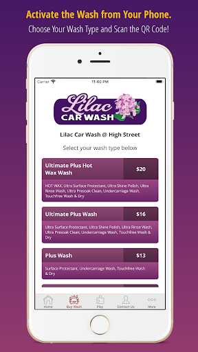 Lilac Car Wash Screen 3