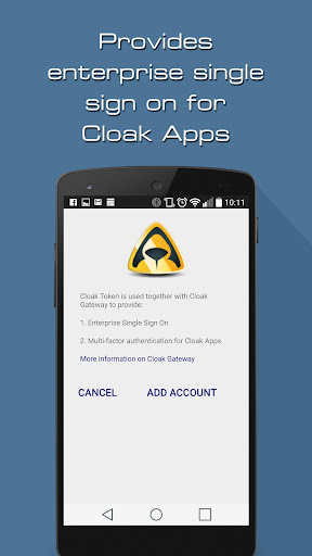 Android application Cloak Token screenshort