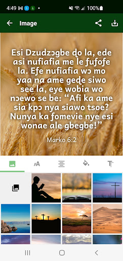 Screenshot of Ewe (Ghana) Bible