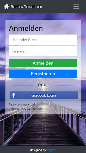 Android application Better Together screenshort