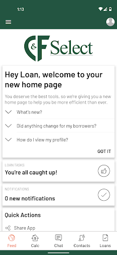 Android application C&F Select screenshort
