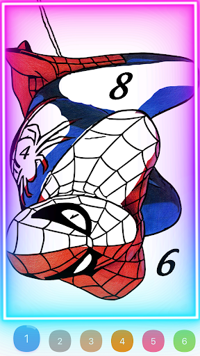 spider Super Hero Coloring man