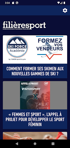 Android application Filièresport by USC screenshort