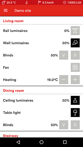 Android application KNX V2 screenshort