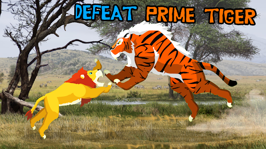 Lion Fights Tiger