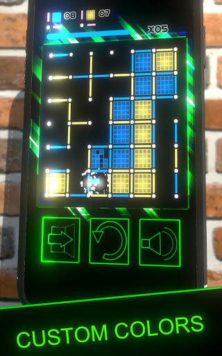 Dots Boxes neon relaxing game Screen 2