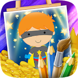 Heroes Cartoon Coloring Game icon