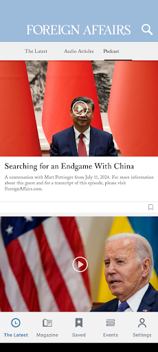 Foreign Affairs Magazine Screenshot