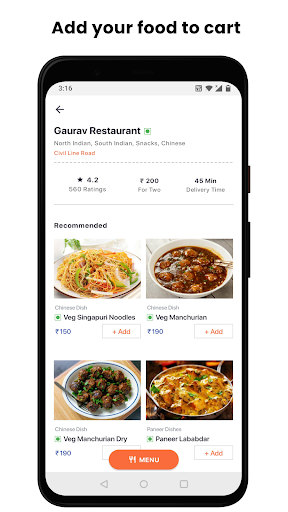 Zadish - Food Order & Delivery Screen 3