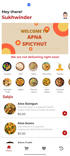 Android application Apna Spicyhut screenshort