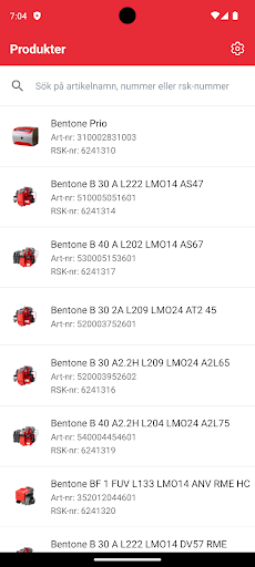 Android application Bentone Info screenshort