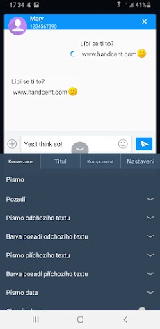 Handcent SMS Czech Language Paのおすすめ画像1