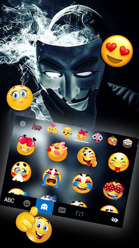 Anonymous Smoke Keyboard Theme Screen 3
