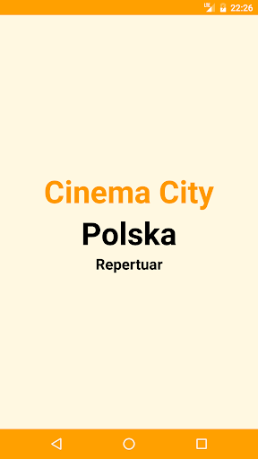 Android application Cinema City Repertoire Poland screenshort