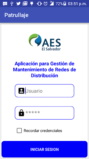 Android application Patrullaje AESES screenshort