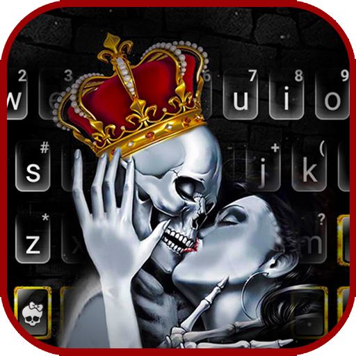 Crown Skull Kiss Keyboard Them logo
