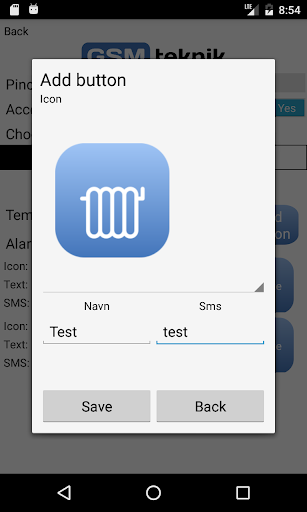 GSM Alarm Control PRO Screen 3