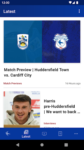 Android application Cardiff City screenshort