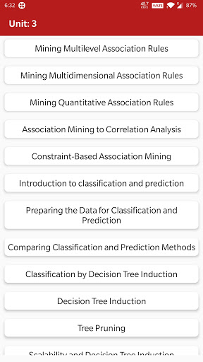 Data mining & Data Warehousing Screen 3