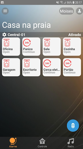 Android application Automação Residencial Centrali screenshort