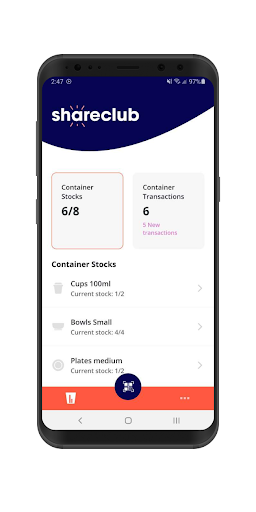 Android application shareclub Partner screenshort