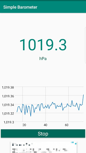 Android application Simple Barometer screenshort