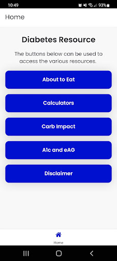 Android application Calculating Diabetes screenshort