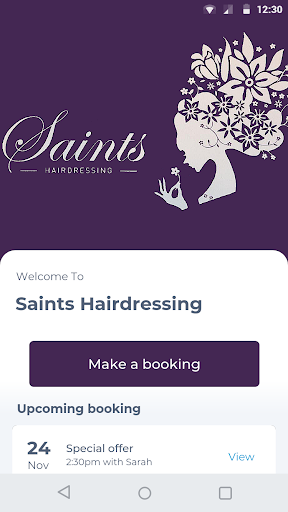 Android application Saints Hairdressing screenshort