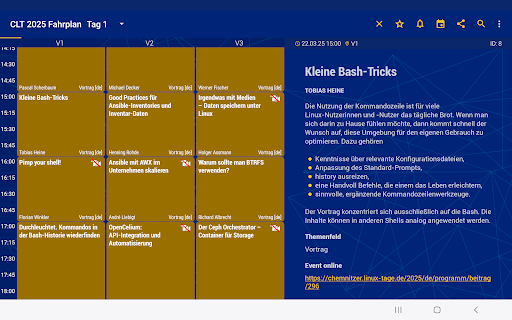 CLT 2025 Fahrplan screenshot 8
