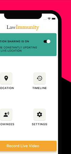 Android application LawImmunity: Personal Safety screenshort