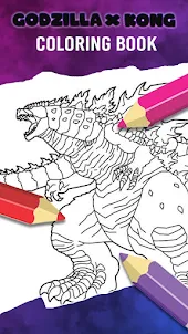 Godzilla x Kong Coloring Book