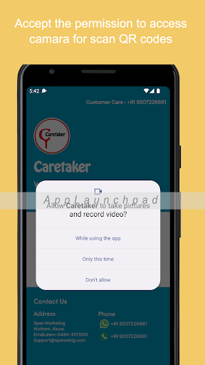 Android application Caretaker screenshort