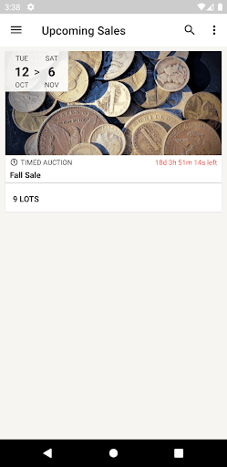 Android application Original US Coins Auctions screenshort