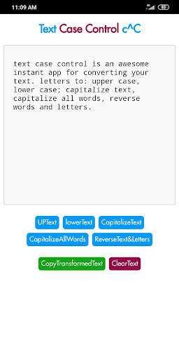 Text Case Control Screen 3
