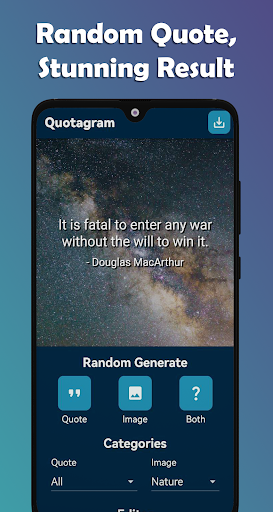 Android application Quotagram screenshort