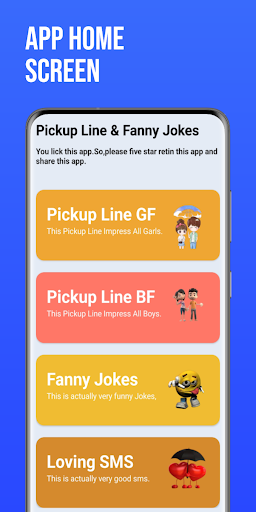 Android application Pickup Line - Flirty Messages screenshort