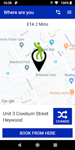 Android application Britannia Cars Heywood screenshort