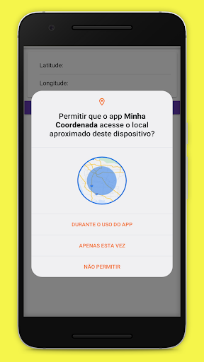 Android application Minha Coordenada screenshort
