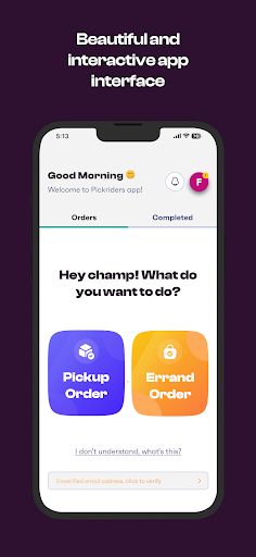 Pickriders: Delivery Services Screen 2