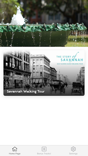 Android application Savannah Walking Tour screenshort