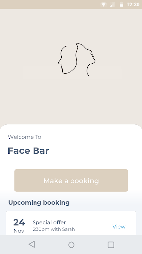 Android application Face Bar screenshort