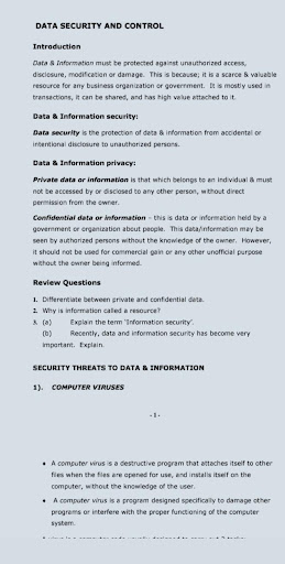 Android application Computer Notes screenshort
